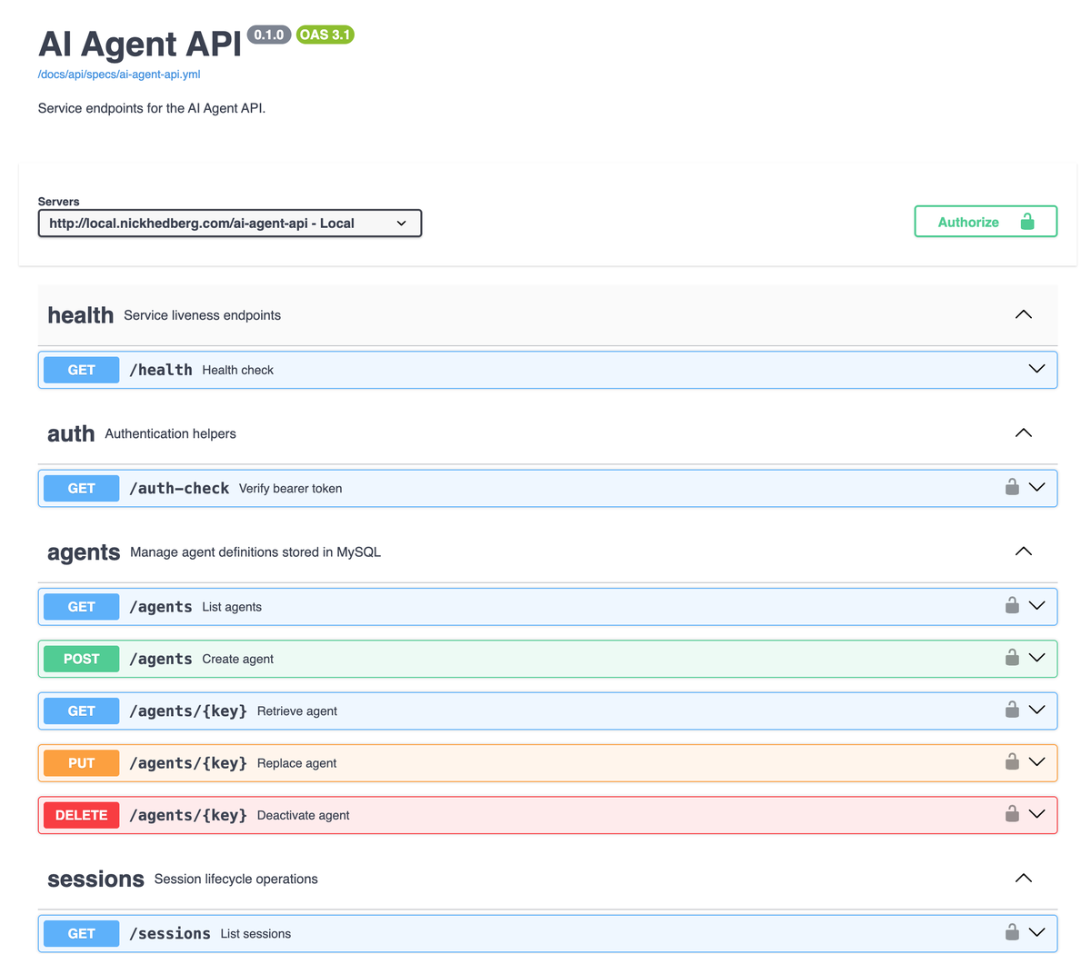 AI Agent API Diagram